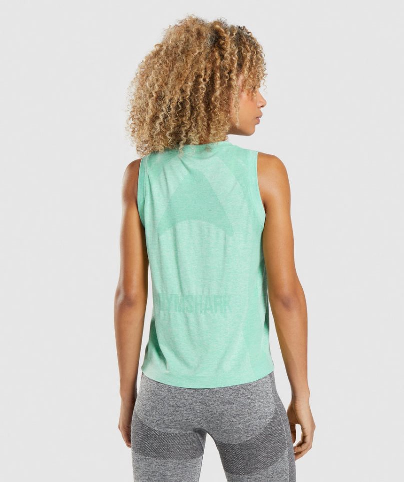 Women's Gymshark Flex Loose Top Tanks Light Green | CA N68370